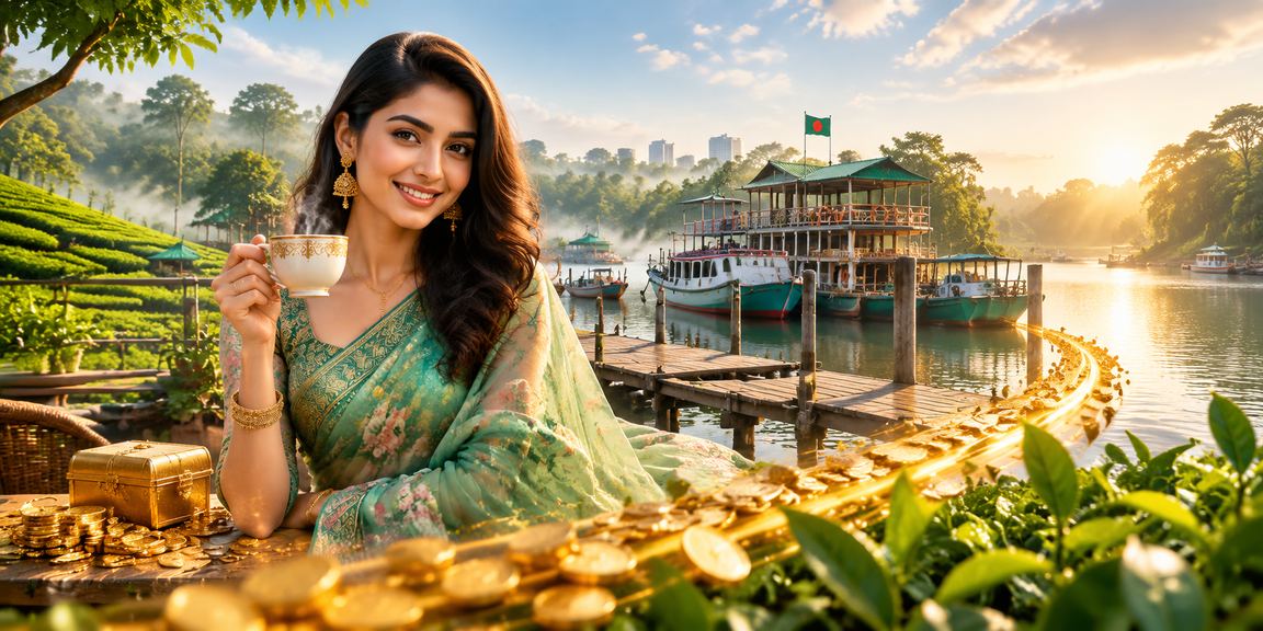 খুলনার চা বাগানে বিনোদন ও বেটিং উপভোগকারী ব্যবহারকারী